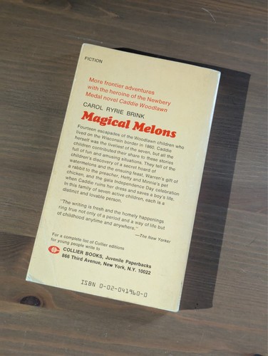 Magical Melons Carol Ryrie Brink More Stories about Caddie Woodlawn Vintage - Picture 2 of 3