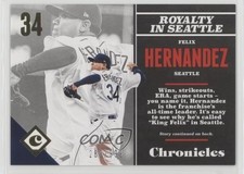 2017 Panini Chronicles Gold 280/999 Felix Hernandez #50 yf0