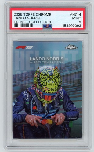 2025 Topps Chrome Formula 1 Helmet Collection Lando Norris PSA 9 McLaren F1