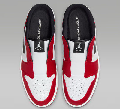 Air Jordan Mule Golf Shoes White Varsity Red Black Men's | Size 6