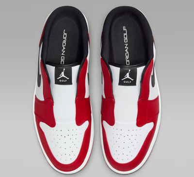 Air Jordan Mule Golf Shoes White Varsity Red Black Men's | Size 6