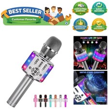 Kids Karaoke Microphone Machine Toy Bluetooth Microphone Portable Wireless Ka...