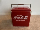 VTG 1950’s Style Coca-Cola Ice Chest Cooler 22 Qt Metal Coke Box Never Used