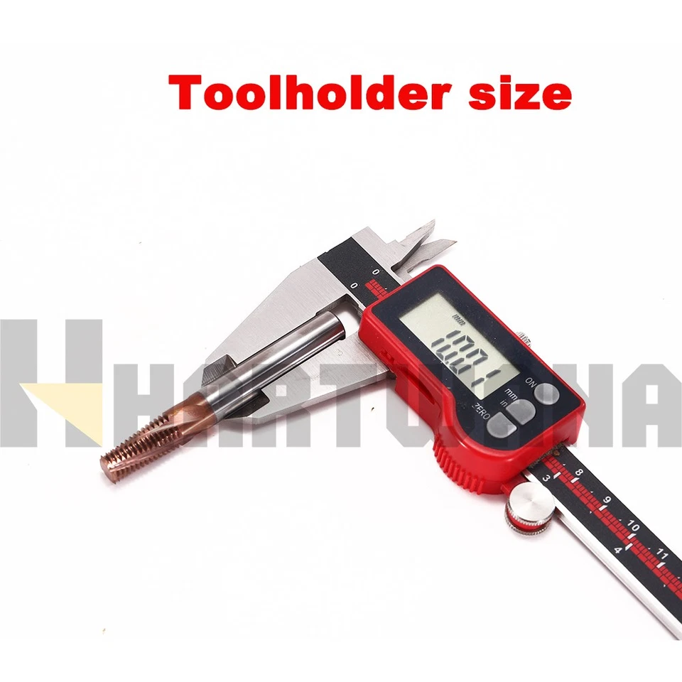 1/4-18 NPT Solid  Carbide Thread Mill TiAlN Coated Full Tooth CNC Milling Thread - Image 4 of 4