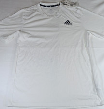 adidas AEROREADY T-Shirt M White Solid Recycled Polyester Crew Neck Moisture