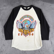 Vintage 80s Van Halen 1984 Tour of the World Concert T-Shirt Size M Medium Band