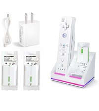 2pcs Rechargeable Battery Pack Compatible with Wii WiiU Remote, Conroller Cha...