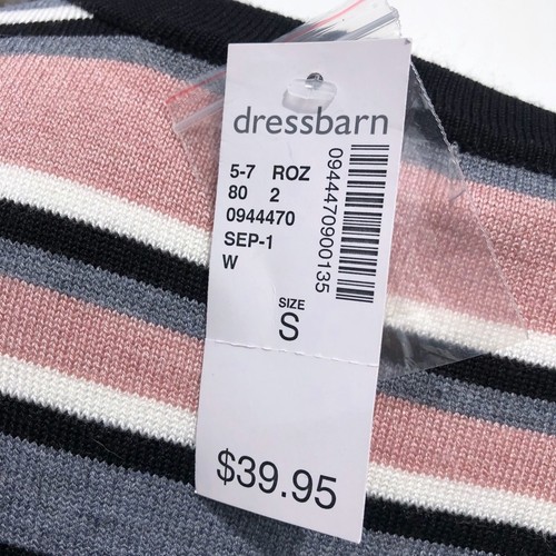 NWT Dress Barn Retrology striped button front cardigan size small - Picture 9 of 11