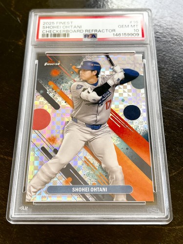Shohei Ohtani PSA 10 - 2025 Topps Finest Checkerboard Refractor #16 LA Dodgers