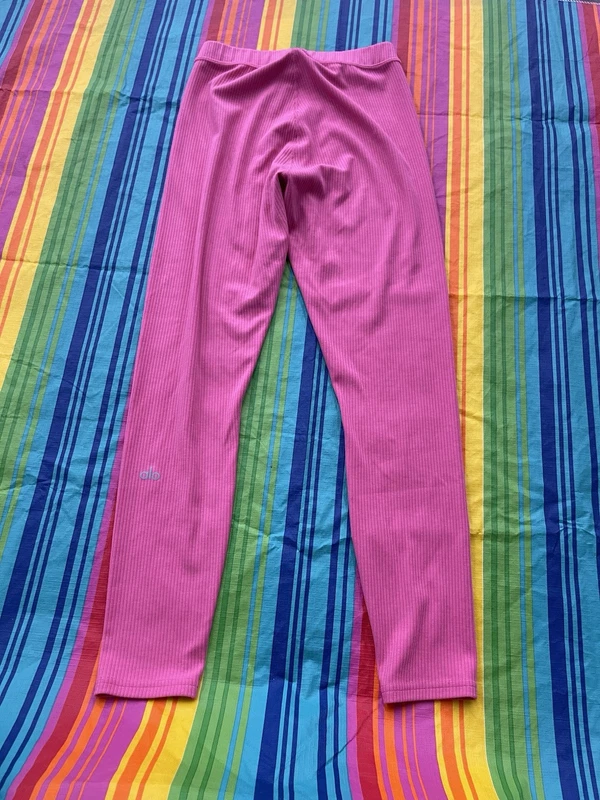 alo-yoga ribbed high-waist 7/8 blissful leggings