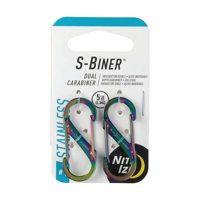 NITEIZE Größe #1 S-Biner Dual Spring Gate Karabiner Spectrum 2er Set  SB1-2PK-07