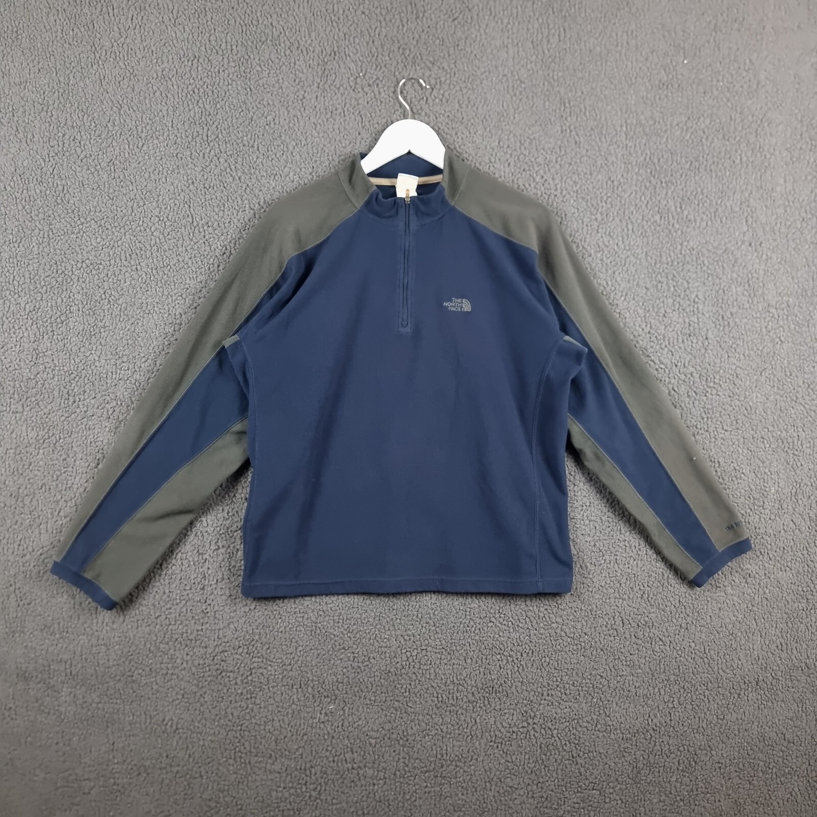 Chaqueta polar THE NORTH FACE para hombre M azul medio TKA 100 1/4 cremallera pulóver glaciar