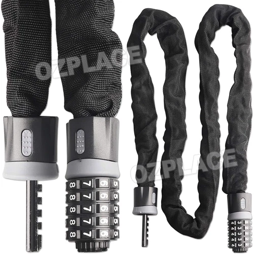 Heavy Duty Chain Lock Security 5-Digit Combination Bike Bicycle Motorcycle 60cm - Picture 5 of 12
