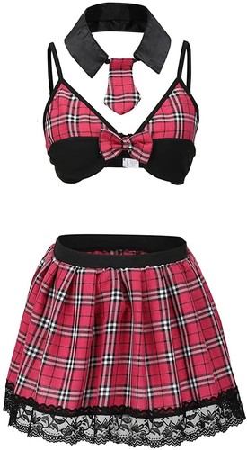 Sexy Lingerie for Women School Girl Cosplay Maid Dress Costume Fancy Uniform US - Picture 101 of 124