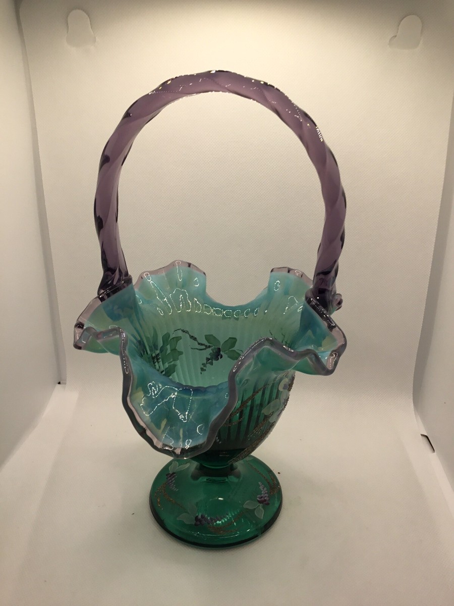 コクサイ NEW CENTURY Fenton New Century XXI Collection Dragonfly Basket w/ 13