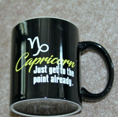 Horoscope  Coffee Mug Capricorn: Zodiac Just Get To The Point Already Black 11oz
