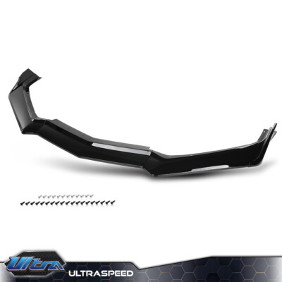 Front Bumper Lip Splitter Glossy Black Fit For 2020-2025 Corvette C8 5VM Style