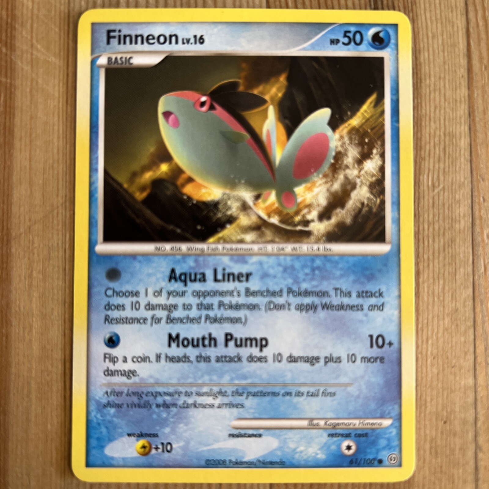 Finneon - 61/100 - Common LP, English Pokemon Stormfront
