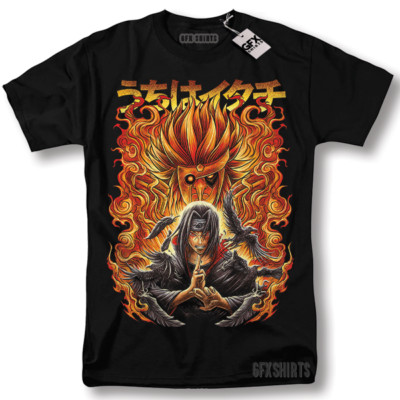 Naruto Itachi Uchiha Shirt Rasengan Jiraiya Anime Manga Strip Graphic T-Shirt