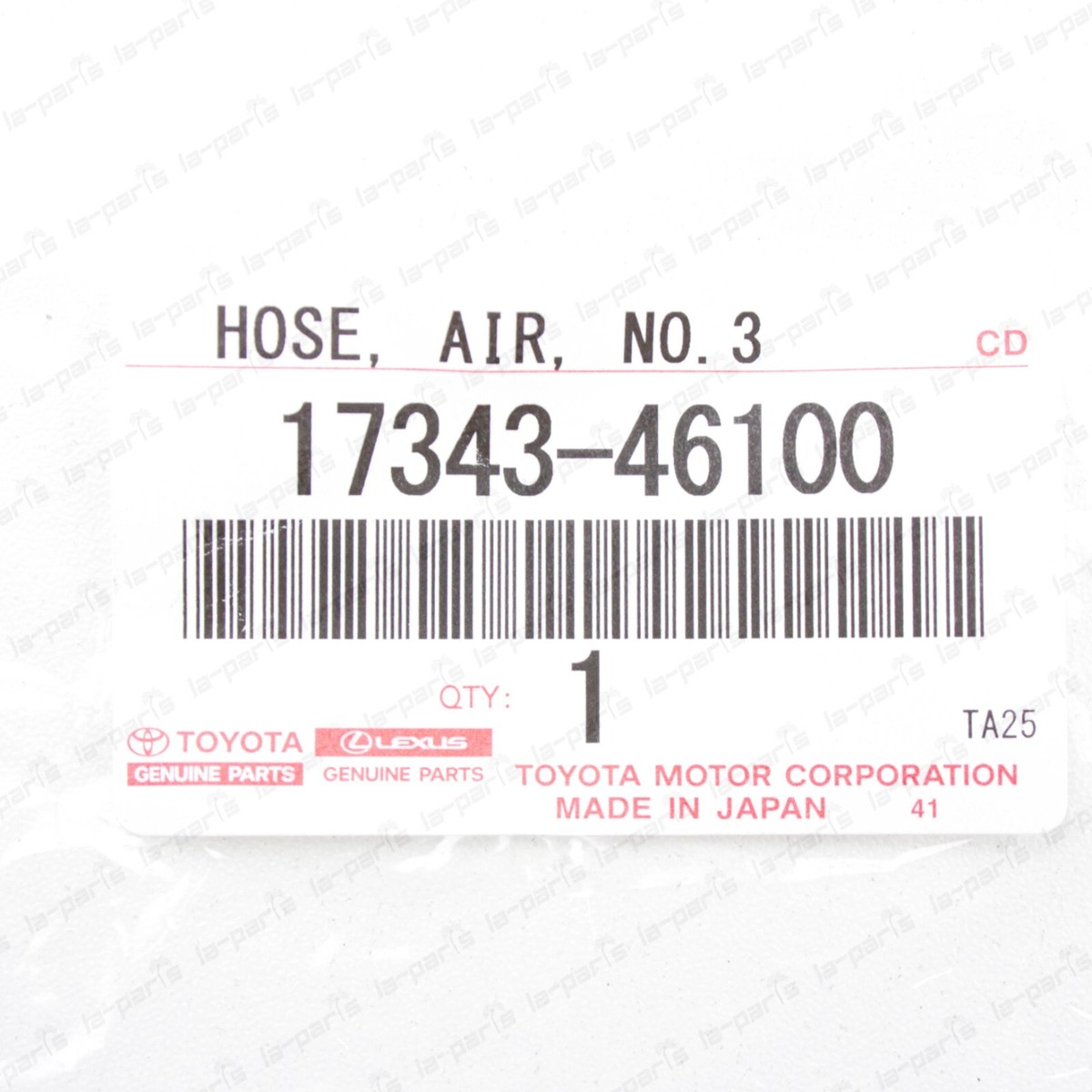 Vacuum Hose Replacement Toyota Lexus Vacuum Air Hose 17343-46100 - For ...