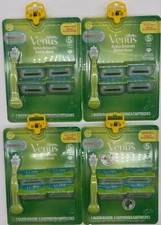 4PK Gillette Venus Extra Smooth Razor Set ~ 1 RAZOR + 4 CARTRIDGES ~ READ