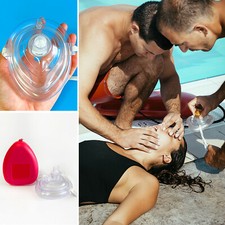 1/2x CPR Pocket Face Mask One Way Valve Mouth To Mouth Resus Mask Resuscitation