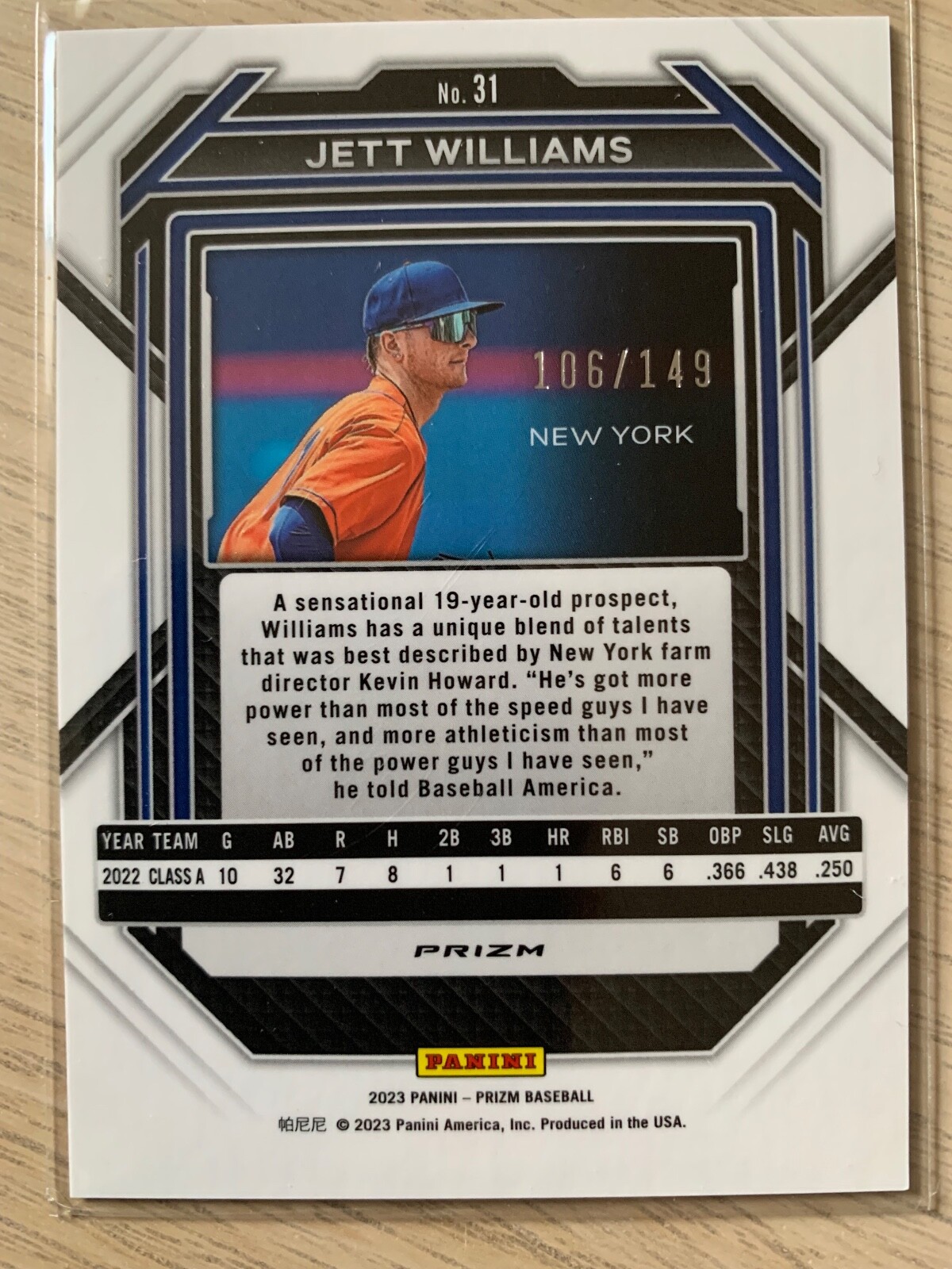 2023 Panini Prizm - Jett Williams #31 Blue Prizm /149 (RC) for sale ...