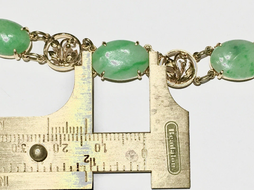 Pulsera Jadeíta Verde Chino 14k 15k. Foto 4 de 4