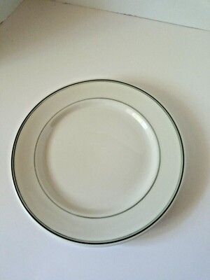 Vintage Sterling China Restaurant Ware Dinner Plate Green Band 9 1/2''