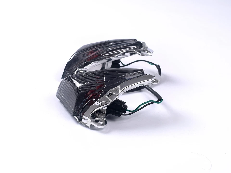 Señales de giro delanteras + traseras bombillas de lente de humo para Kawasaki 2006-2020 Ninja ZX-14R Foto 4 de 4