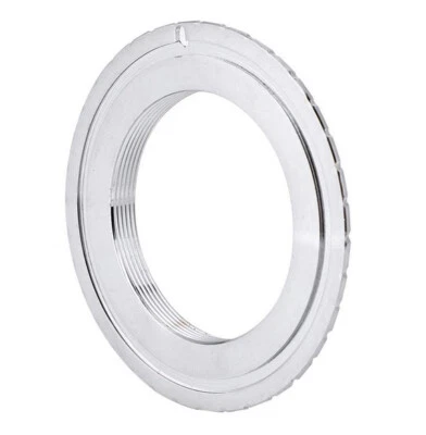 FITTINGS4YOU M42-EOS Messing Adapter M42 Objektiv an Canon EOS Kamera Silber ohne Bund