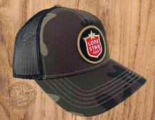 New Lone Star Beer Texas American Needle Camo Men's Trucker Snapback Cap Hat