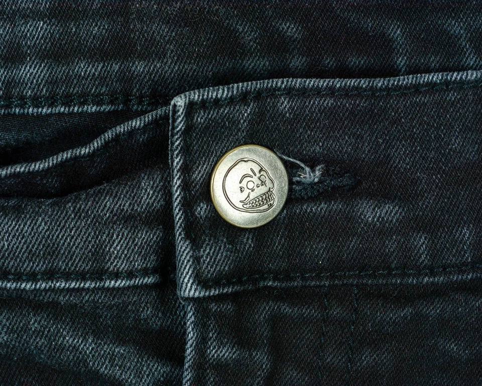 BARATO LUNES Apretado Nuevo Negro Hombres W32 L27 Jeans Pantalones Pantalones Calce Ajustado Cremallera Foto 3 de 4