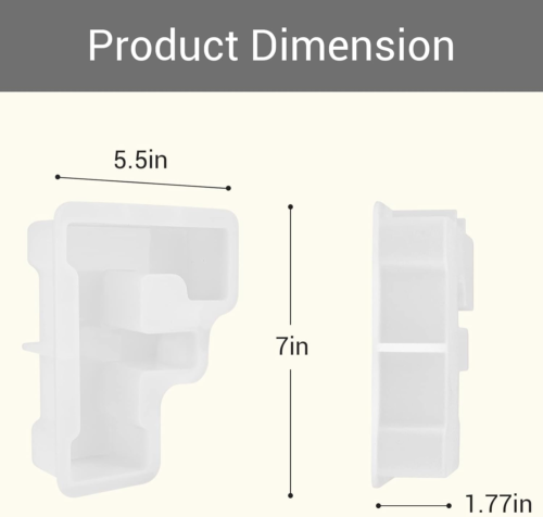 7 Inch Large Letter Molds for Resin, 3D F Capital Alphabet Epoxy Resin Mold, a t - Picture 2 of 6