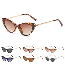 Cat Eye Sunglasses for Women Retro Cateye Narrow Pointy Ladies Trendy Glasses