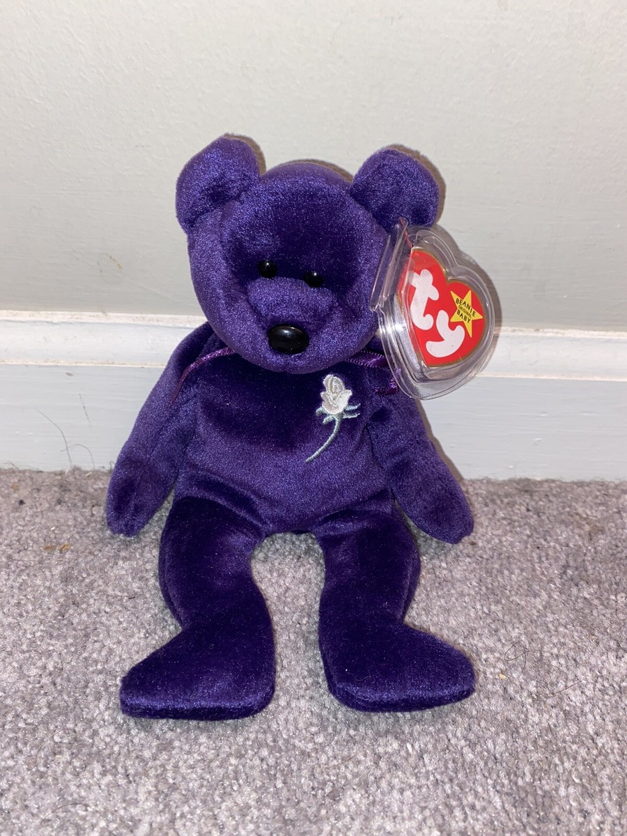 PRINCESS DIANA BEAR 1997 TY BEANIE BABIES BABY VINTAGE RETIRED
