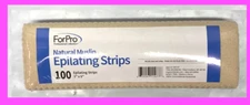 100ct Natural MUSLIN Epilating Strips Body Hair Wax Removal 3” x 9” New!