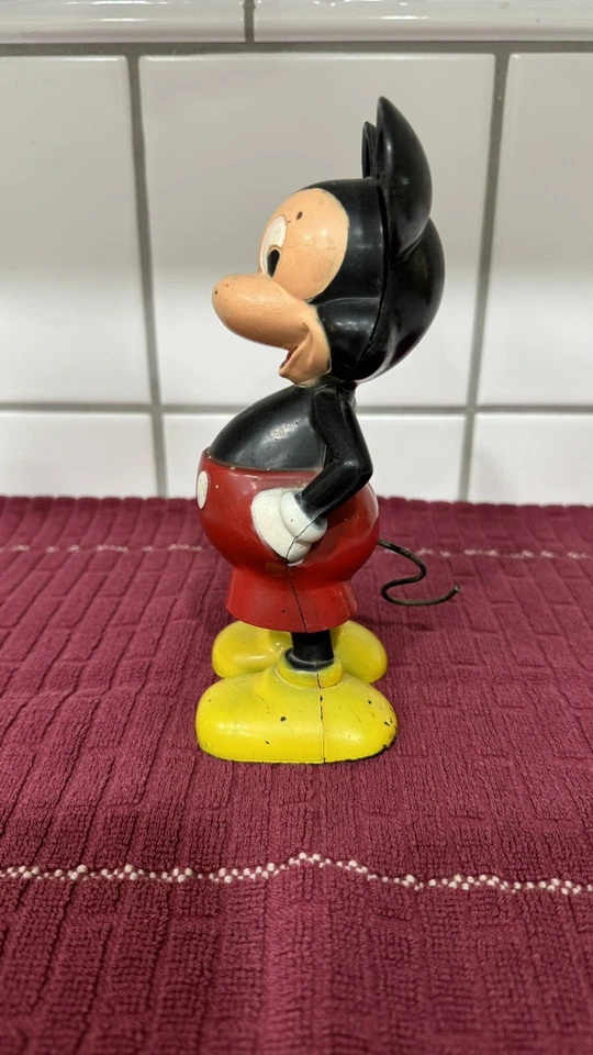Vintage Louis Marx & Co. Disney Mickey Mouse Wind-Up Tail Plastic Toy Figure - Изображение 3 из 4