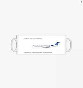 United-Airlines-By-GoJet-Bombardier-CRJ-550-Airplane-Coffee-Mug-Cup