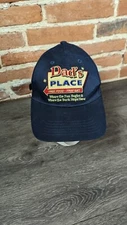 Dad's Place Free Food Gas Novelty Blue Strapback Baseball Cap Hat
