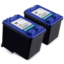 2pk Printronic For Hp 57 C6657AN Color Ink Cartridge