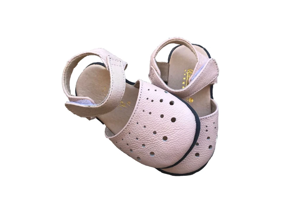 Sandalias de cuero de oveja de alta calidad para bebés y niñas, talla 3 4 5 6 7 Foto 4 de 4