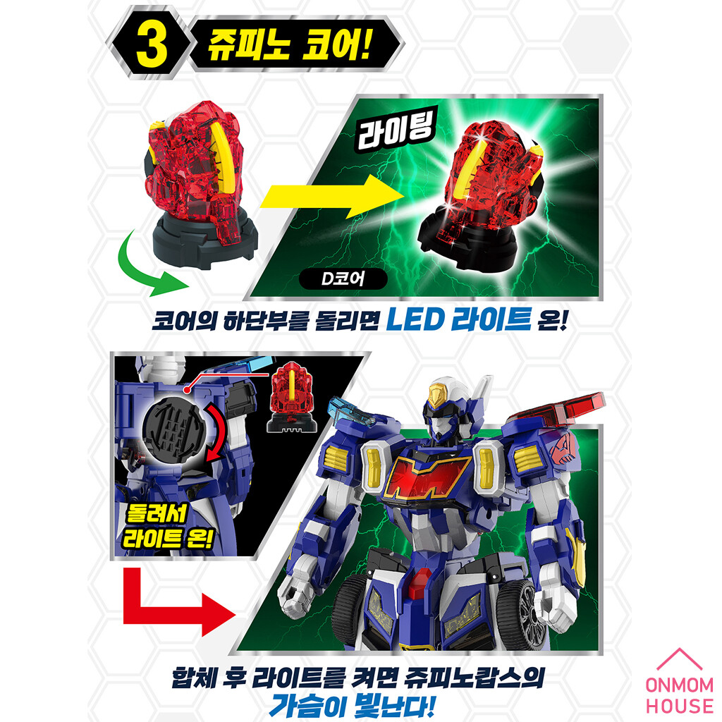 Figurine Transformable Jurassic Cops - Voiture Robot JUPINOCOPS - Saison 3, Neuf Sous Blister (2021)