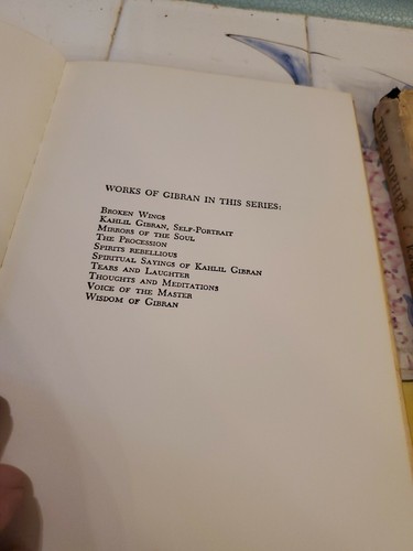 Lot de 3 livres Khalil Gibran HC : la procession, autoportrait, le prophète 1938 - Photo 11 sur 12