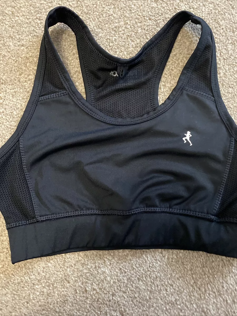 Ladies Size 8 Black Sports Bra From Primark