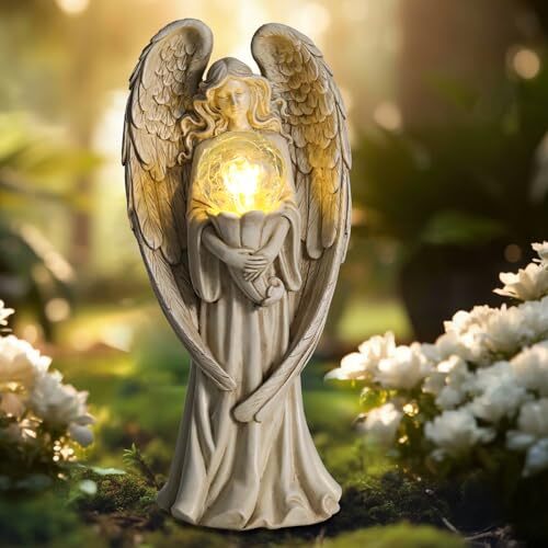 Angel Statues for GardenGarden Angels Outdoor Statue Solar Garden