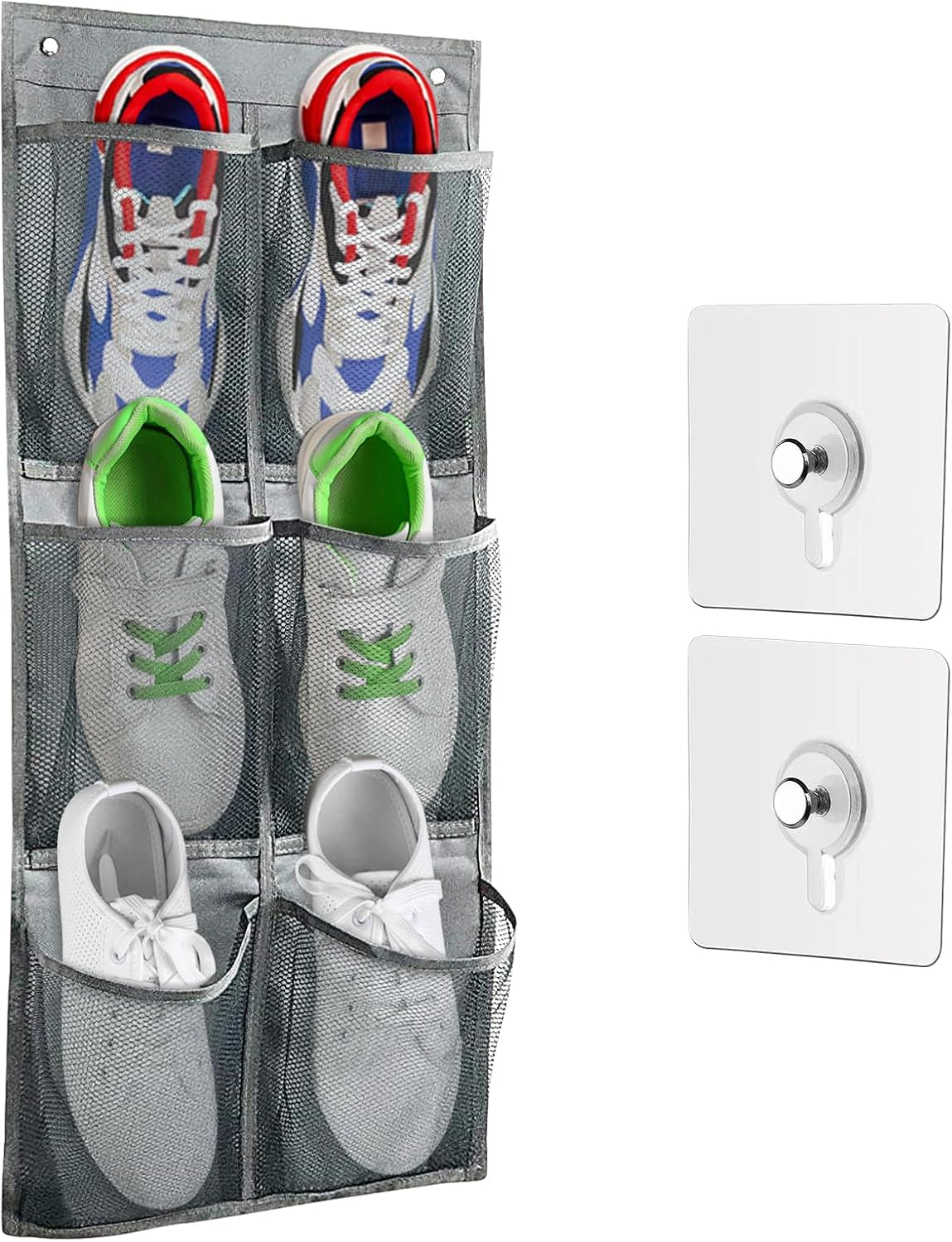 1PCS over the Door Shoe Rack for Closet,Narrow Door Hanging Shoe Organizer with
