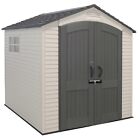 Lifetime 60042 Durable 7x7 Ft Outdoor Storage Shed Kit + 2 Windows, Garden, Tool