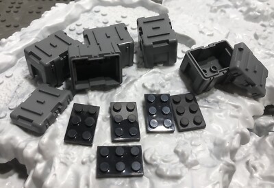5x Small Grey Utility Case Mega Blok Construx & Other Building Block Compatible