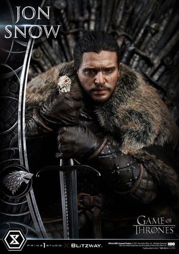 GAME of THRONES: JON SNOW with THRONE 1/4 STATUE 60 cm PRIME 1 STUDIO – BLITZWAY - Imagen 9 de 22
